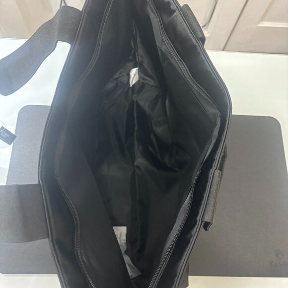 NWT Victoria's Secret Black Front Rhinestone Sparkled Lined Zip Large Tote Bag - Picture 11 of 15